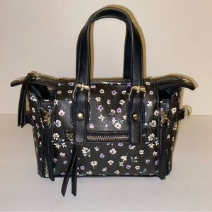 Floral Black Handbag